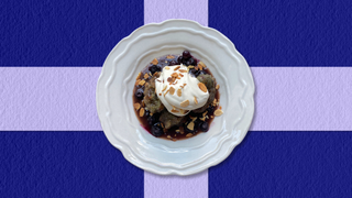 Blueberry Almond Grandpères make a sticky-sweet, unfussy dessert